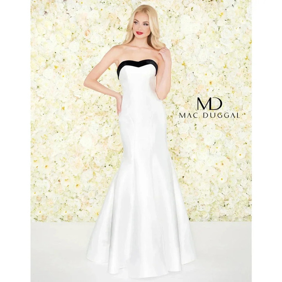 Mac Duggal Sweetheart Mermaid Gown White Size 6 - Picture 1 of 6